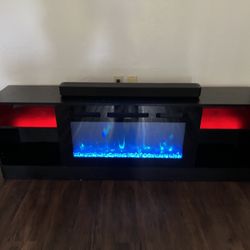 Led Fireplace With Changing Lights