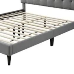 Queen Size Bed frame &  Headboard W/ Box spring & Mattress 