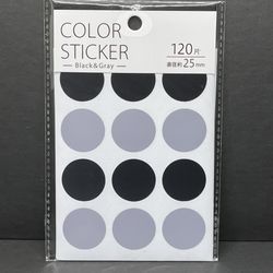 Black and Gray Dot Stickers