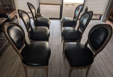 Set of 6 King Louie dining room chairs