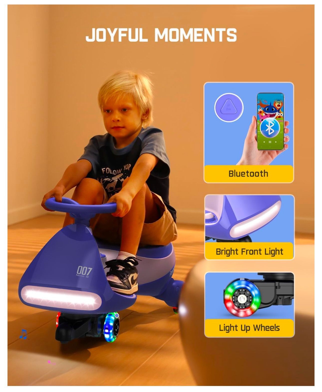 Electric Wiggle Car Ride On Toy, ANPABO 2 in 1 Wiggle Car with Electric Wiggle Car Ride On Toy, ANPABO 2 in 1 Wiggle Car with