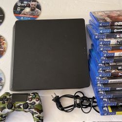 SONY Playstation 4 Slim CUH-2215B - 1TB Console Lot w/ 18 Games System Bundle