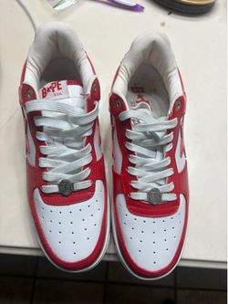 BAPES RED AND WHITE