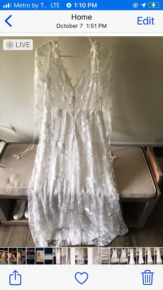 Beautiful Long Sleeve Lace Wedding Dress 12