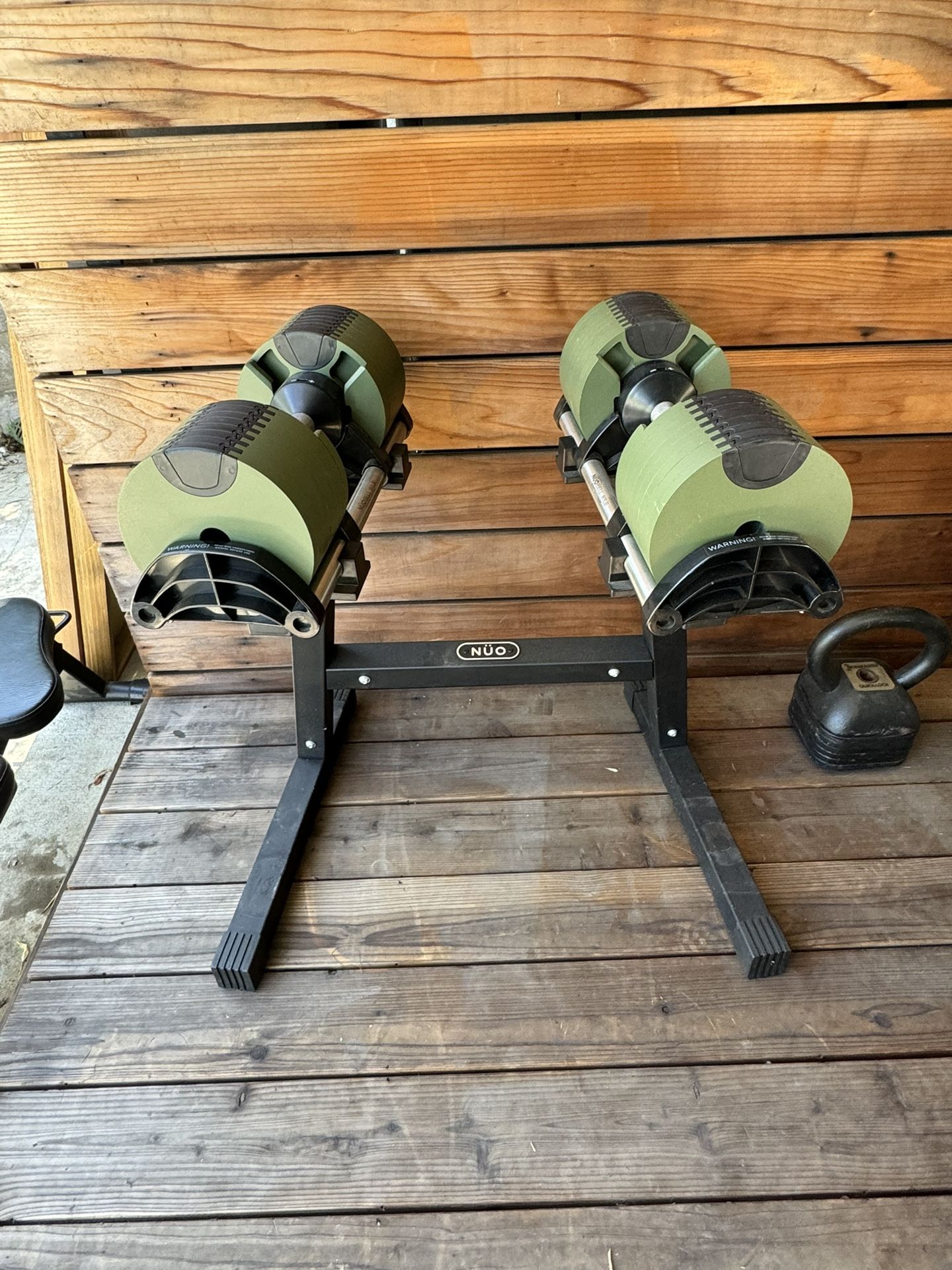 Nuobell Adjustable Dumbbells 80lbs Each W/ Stand