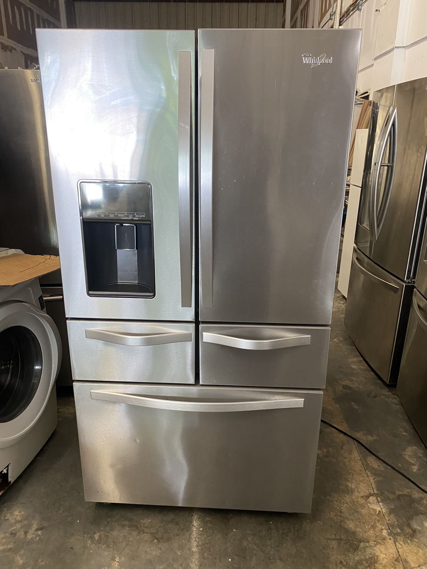 WHIRLPOOL STAINLESS STEEL REFRIGERATOR 