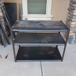 3 Tier Metal Utility Shelving Units 48x24x36 $40 Each 4 Sets Available Garage Shelves 
