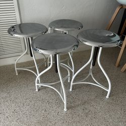 Custom Chrome Seat Swivel Stools