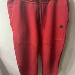 Nike Tech Fleece Jogger Sweatpants Red  Sz. Large