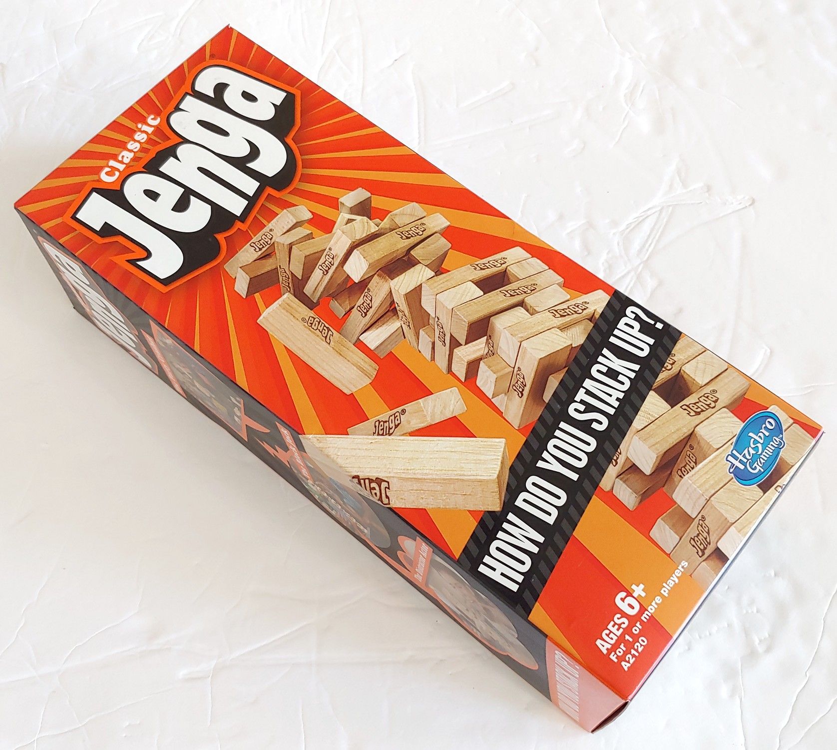 Brand New Classic Jenga; Genuine Hardwood Blocks; Stacking Game for Kids Ages 6+