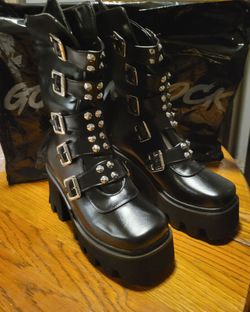 Gothic Platform mid-calf boots