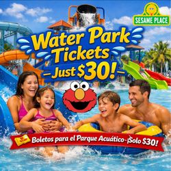 Sesame water park Tickets,  Sesame Place Boletos🏞️🏞️🏞️