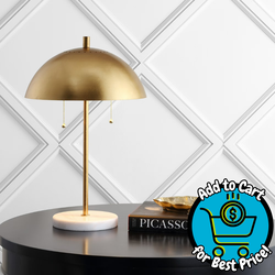 JONATHAN Y LED Table Lamp, Gold/White