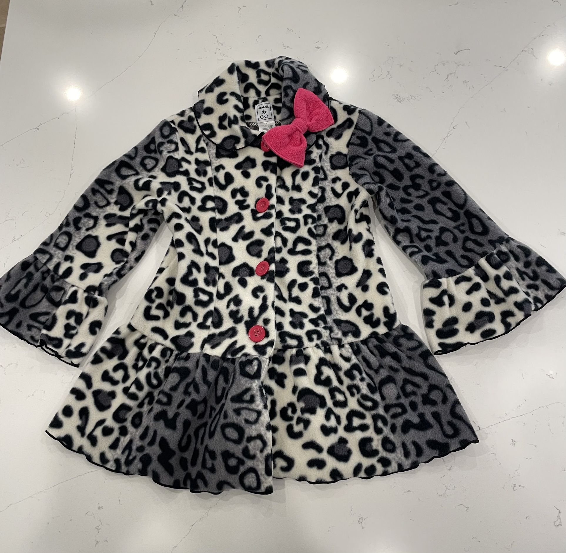 Girls Fleece Swing Coat Size 5