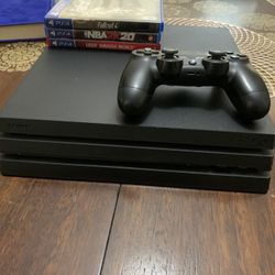 Ps4 Pro 1TB With One Controller And 3 Games
