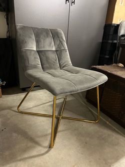 Upholstered grey chair