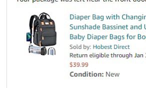 New  Diaper Bag with Changing Station, Large Travel Diaper Bag Backpack with Sunshade Bassinet and USB Charging Port