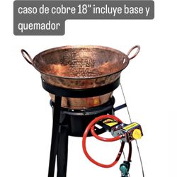 Cazo De Cobre Con Vase I Quemador Nuevo En Especial
