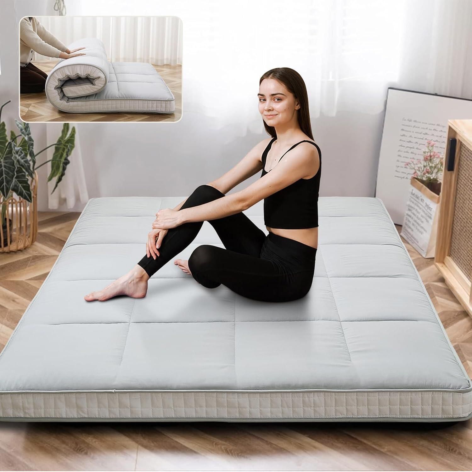 MOPHOTO Floor Mattress Japanese Futon Mat Tatami Floor Mattress