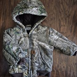 CARHARTT Insulated Realtree Camouflage Kids Toddler Jacket Size 18m