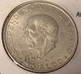 Cinco pesos 1956. Vintage coin of Mexico