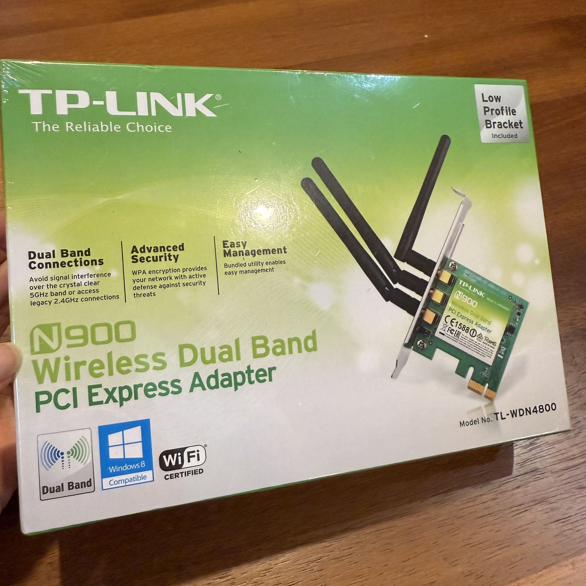 NEW TP-Link TL-WDN4800 N900 Dual Band PCI Express WiFi Adapter 2.4/5GHz Sealed