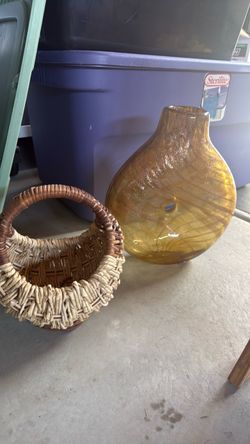 Vase and basket