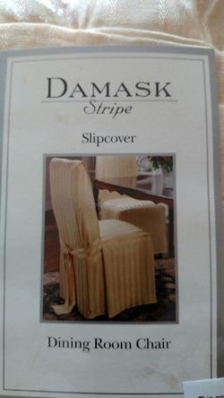 2 dining room chairs covers. Ivory. Never used.