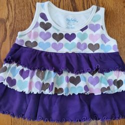 Bubele Girls 6-9M Sleeveless Ruffle Dress 