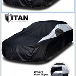 Titan Jet Black Poly 210T Car Cover 