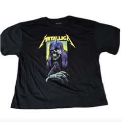 Metallica Graphic Band T-Shirt Size XL – Black – Skull & Raven Design