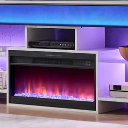 Neo 62" Console with Speaker Bar with Built-in 26" Electric Crystal Fireplace