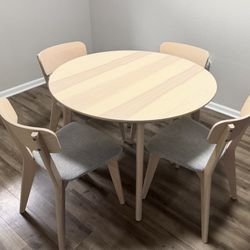 IKEA Lisabo Dining Table Set With Four Chairs