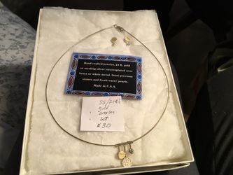 Hand crafted 925/ 24 kt gold overlay set