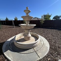 Outdoor 3 tier concrete Fountain 