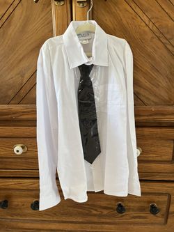 Boys Button Up And Tie