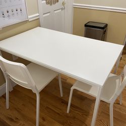 Dining Table Chair Set White