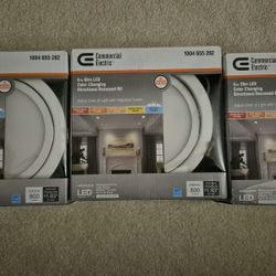 Brand new (3) , CE 6" Slim LED directional recessed kit with adjustable color from 2700k-5000k 