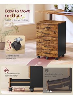 File Cabinet, Mobile Pedestal Filing Cabinet