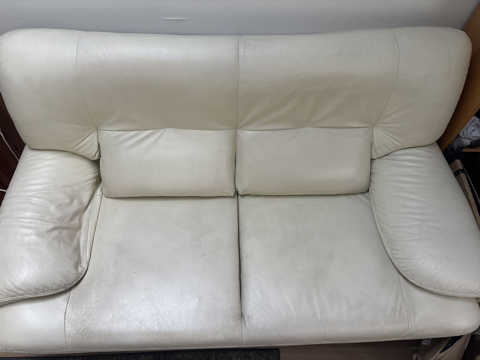 White Leather Sofa