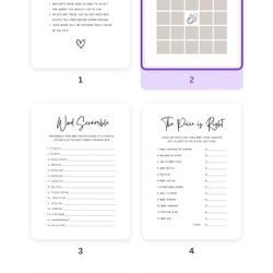 PRINTED READY BABY SHOWER GAMES 