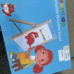 Arkmiido Portable Wooden Easel for kid