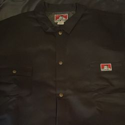 Black Ben Davis Snap Front Jacket 