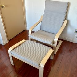 IKEA Poang Armchair And Ottoman