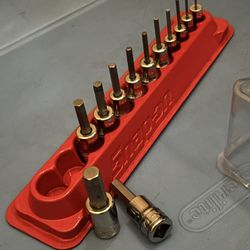 Snap-on Tools 12 pc Combination Drive SAE Standard Hex Driver Bit Socket Set (1/16-3/8")