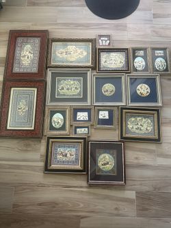 Vintage Persian Paintings On Bone