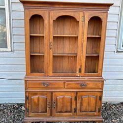 1950s Pennsbury Manor Solid maple hutch by Garrison.  