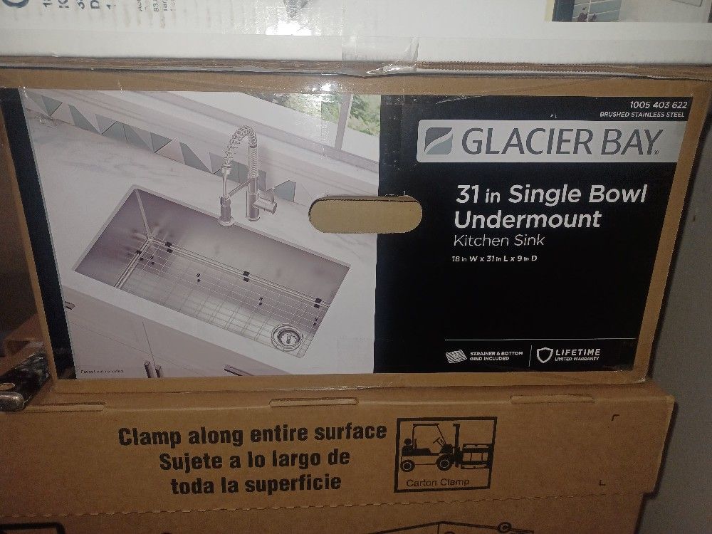 Glacier Bay 31 In Single Bowl Undermount Kitchen Sink