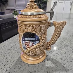 Vintage 1996 Avon "A Christmas Carol" Collectible Beer Stein. "Bless Us All  Everyone"