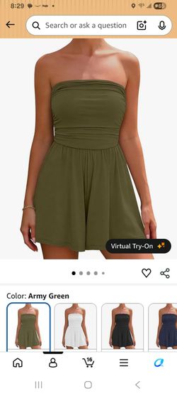 Womens olive green 💚  romper medium New